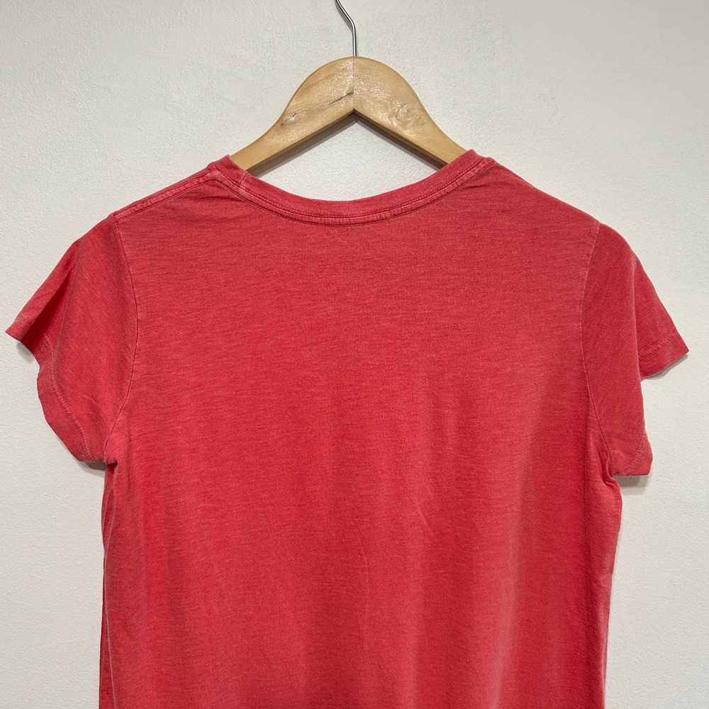 Marine Layer T-Shirt Womens Medium Red Short Sleeve Crew Neck Slub Knit Casual - Picture 7 of 8